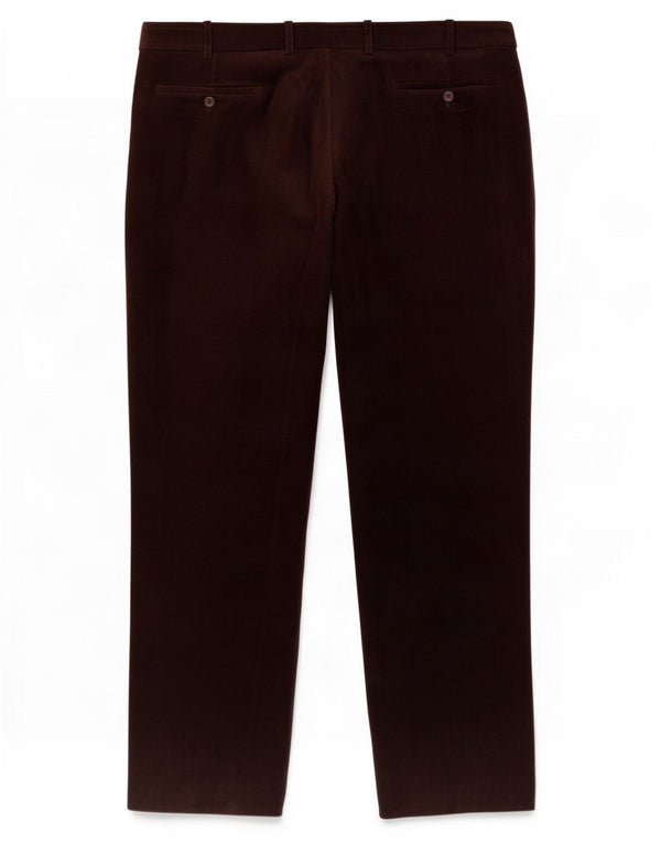 Marks & Spencer Mens Straight Corduroy Trousers W42 L33 Brown Cotton