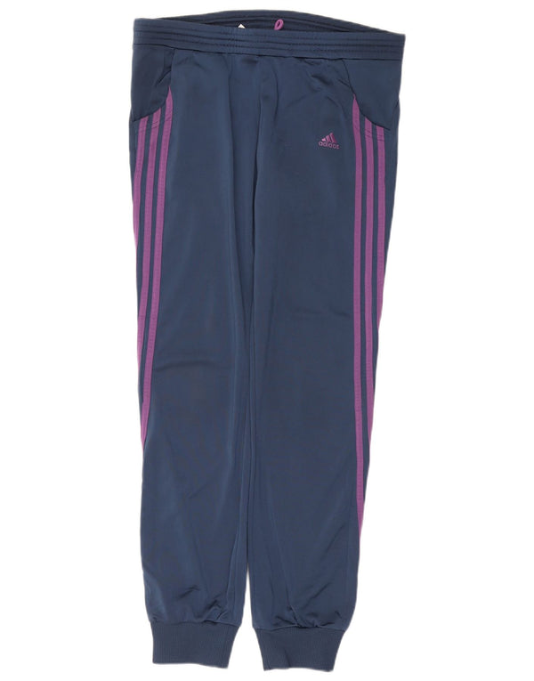 Γυναικεία αθλητική φόρμα ADIDAS Παντελόνι Joggers UK 10 Small Navy Blue Polyester