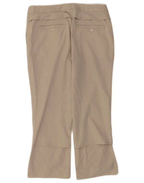 Γυναικείο ίσιο κομμένο παντελόνι Adidas UK 10 Small W30 L23 Beige Polyester