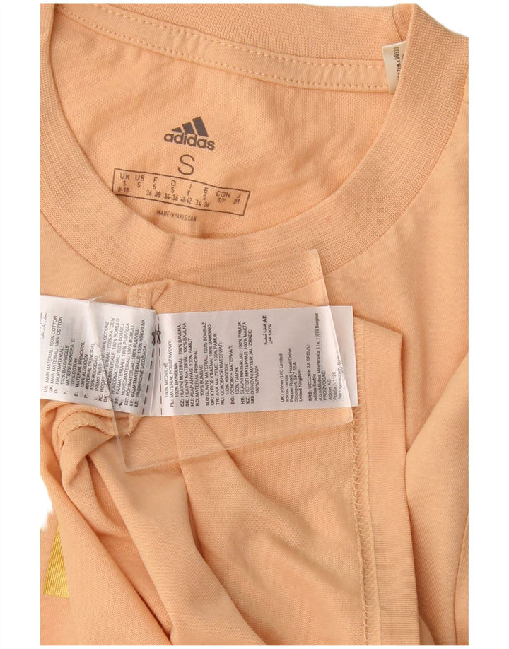 Adidas Γυναικείο T-Shirt Top UK 8/10 Small Beige