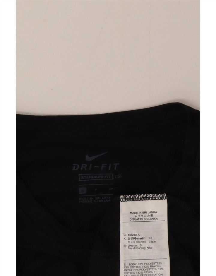 Ανδρικό μπλουζάκι Nike Dri Fit Standard Fit, γραφικό μπλουζάκι από μικρό μαύρο πολυεστέρα