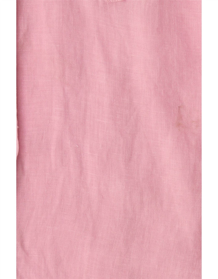 North Sails Γυναικείο κοντομάνικο πουκάμισο UK 14 Medium Pink Λινό