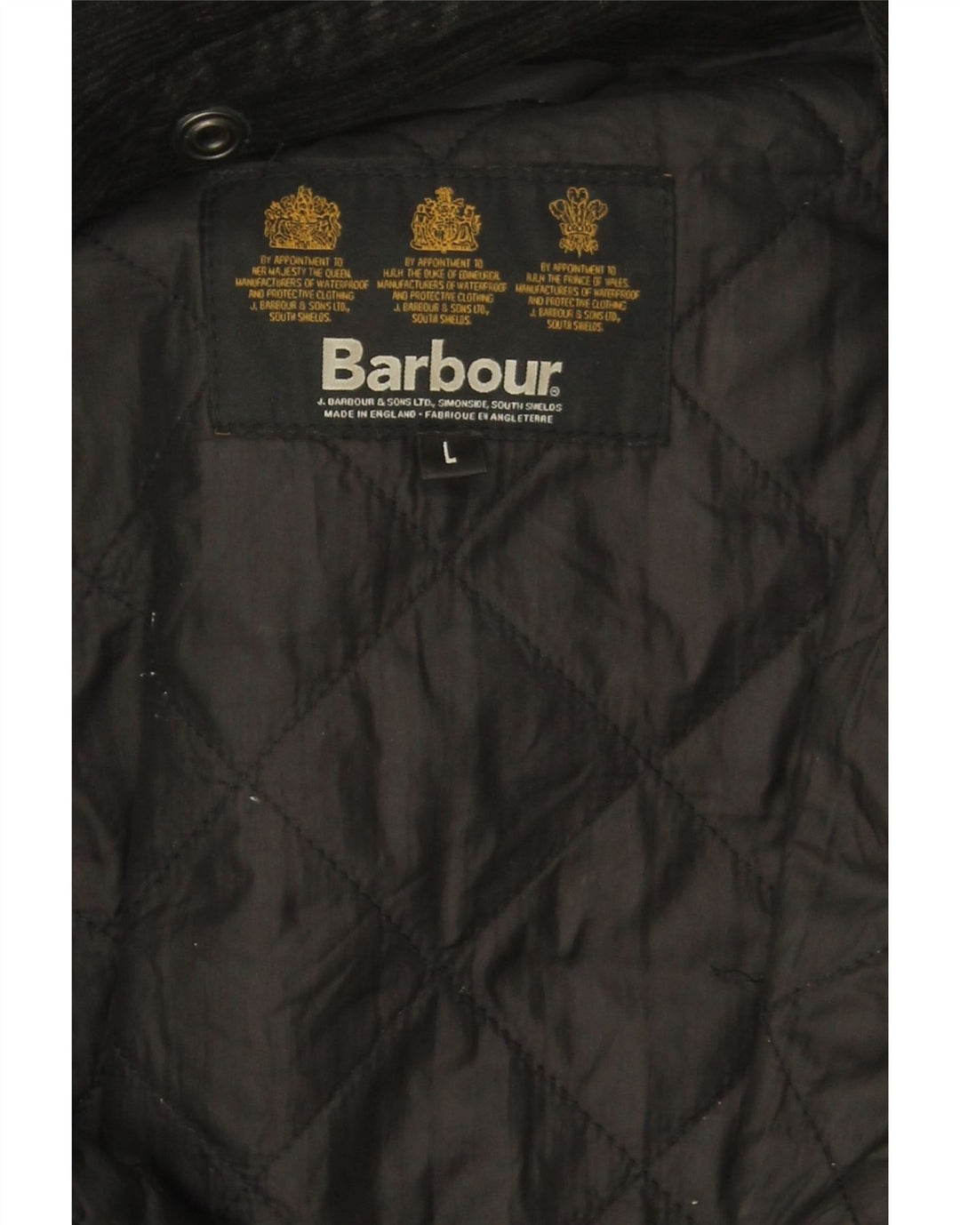 Ανδρικό κερωμένο βαμβακερό μπουφάν Barbour UK 40 Large Black