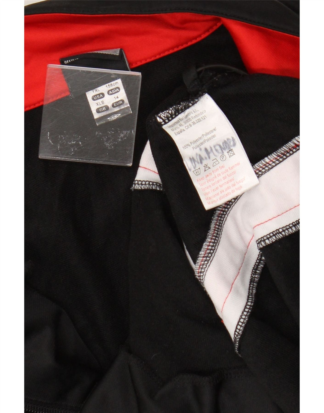 Μπουφάν Umbro Boys Tracksuit Top Jacket 13-14 Years XL Black Colourblock Polyester