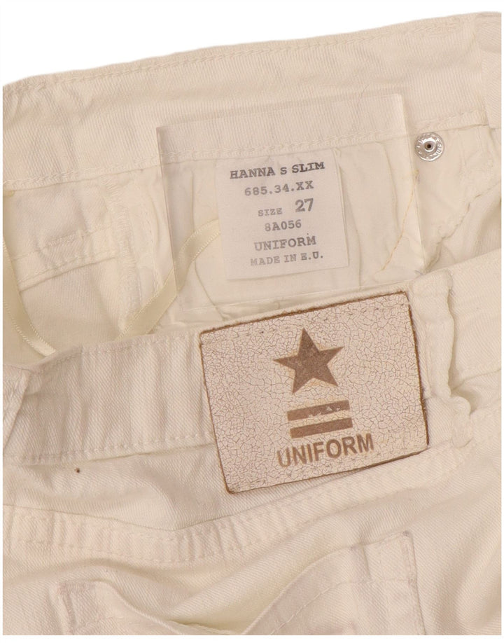 Uniform Γυναικείο Slim Jeans W27 L29 Λευκό βαμβακερό