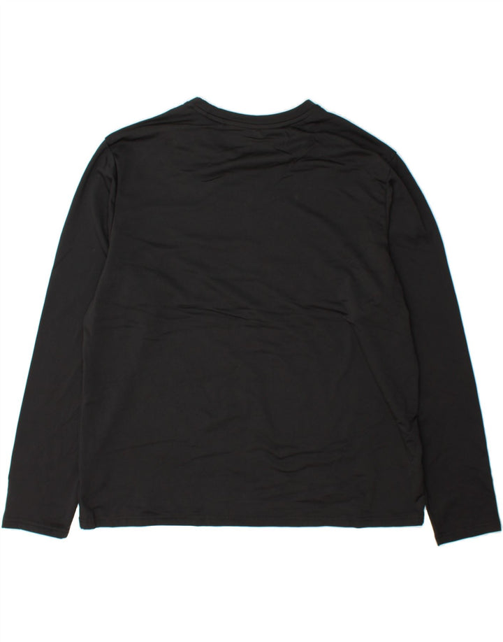 EDDIE BAUER Mens Top Long Sleeve XL Black Polyester Vintage Eddie Bauer and Second-Hand Eddie Bauer from Messina Hembry 