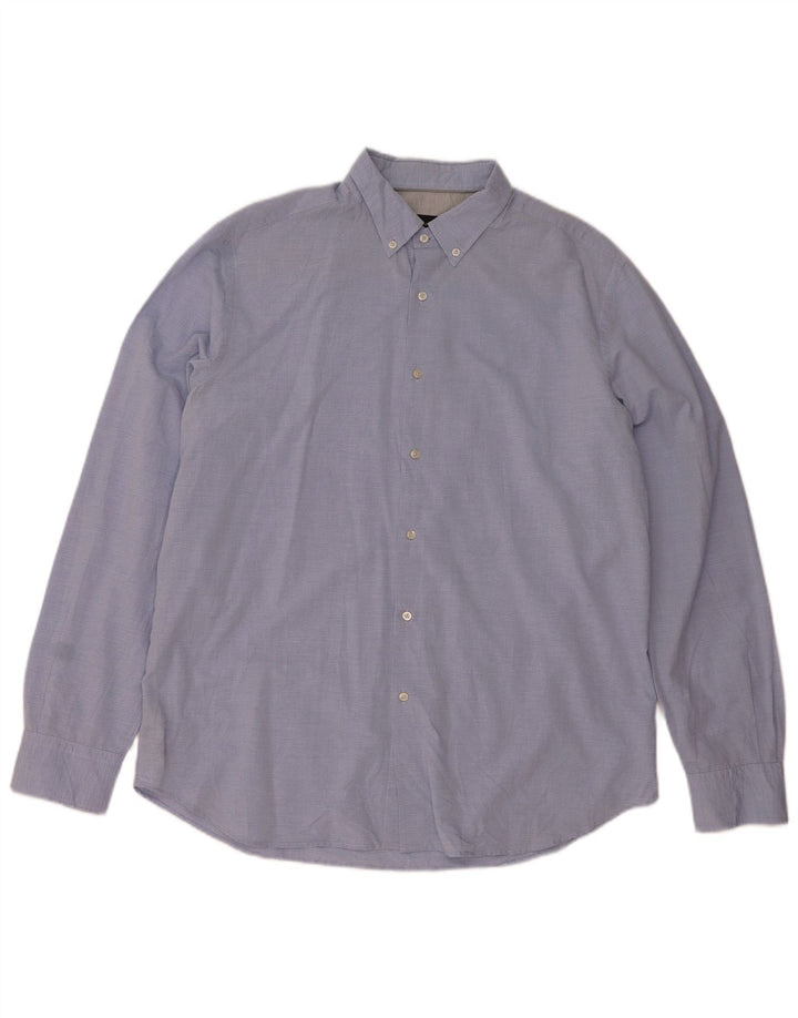 Ανδρικό πουκάμισο Massimo Dutti 2XL Βαμβακερό Μπλε ρίγες