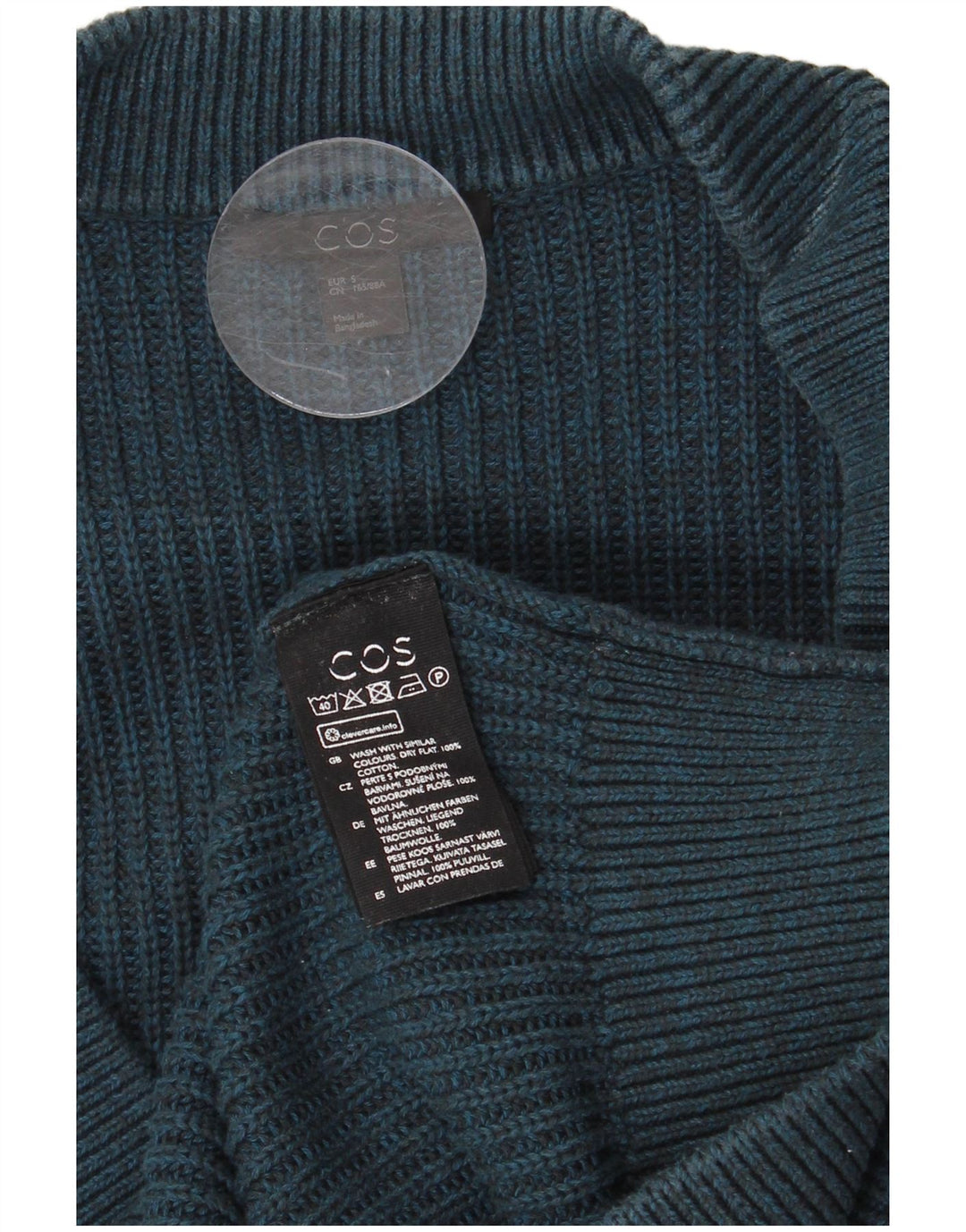 COS Γυναικείο πουλόβερ 3/4 με μανίκια ζακέτα UK 10 Small Navy Blue