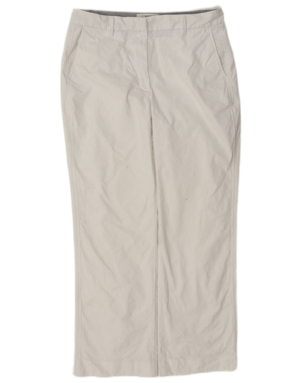 Marks & Spencer Γυναικείο ίσιο παντελόνι Chino UK 12 Medium W30 L28 Λευκό