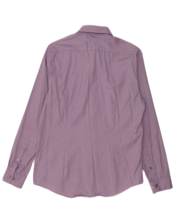 Ανδρικό πουκάμισο Calvin Klein Slim Fit Size 39 15 1/2 Medium Purple Pinstripe