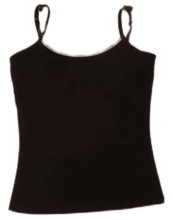 Diadora Womens Cami Top US 2 XS Μαύρο βαμβακερό