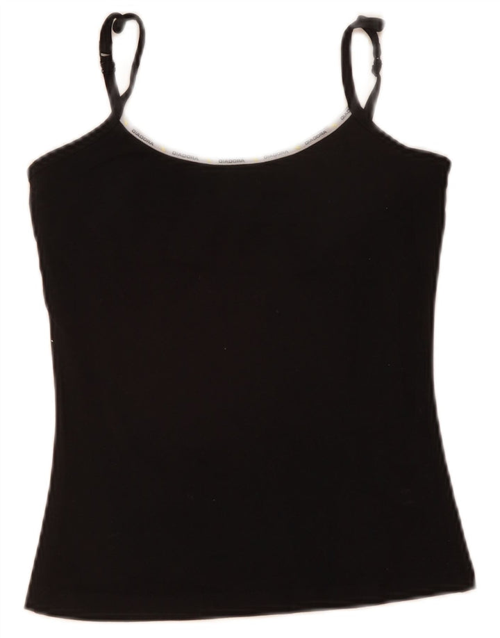 Diadora Womens Cami Top US 2 XS Μαύρο βαμβακερό