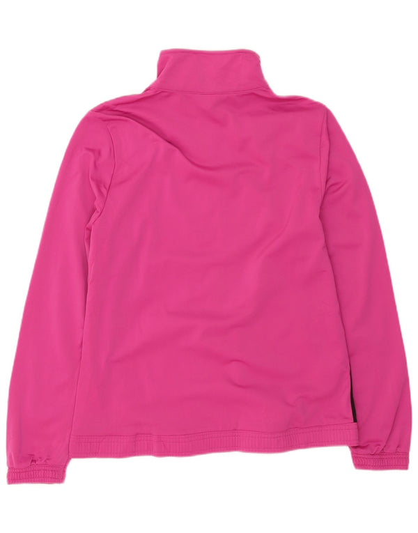 Puma γυναικεία αθλητική φόρμα Top Jacket UK 16 Large Pink Colourblock Polyester