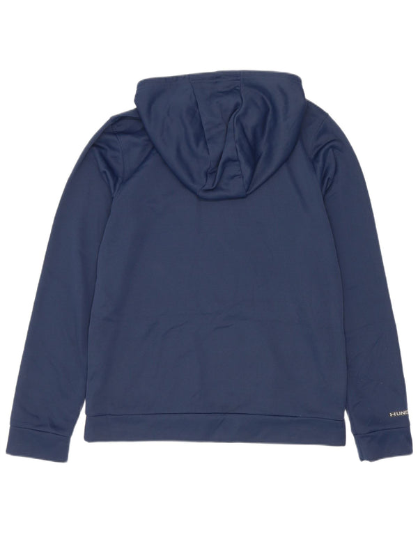Under Armour Boys Loose Fit Hoodie Jumper 11-12 Years Large Navy Blue