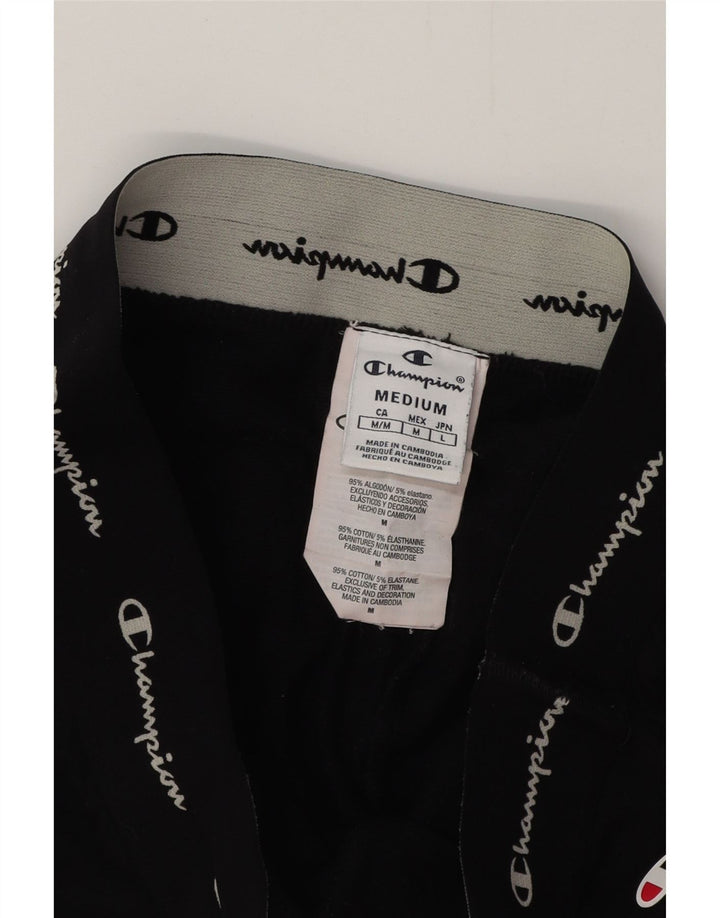 CHAMPION Γυναικεία αθλητική φόρμα γραφικών παντελόνι Joggers UK 14 Medium Black
