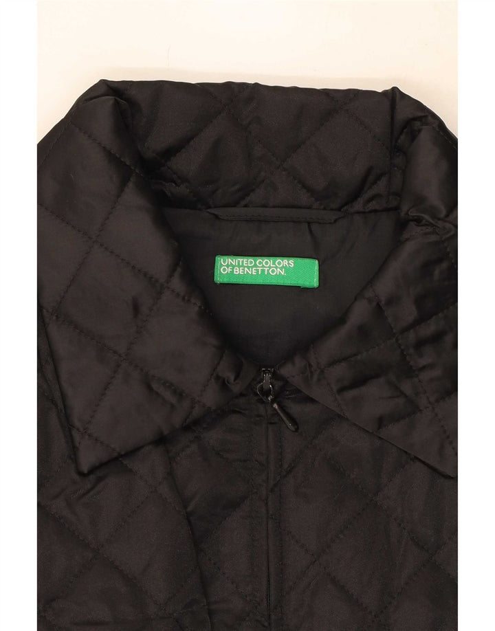 Benetton Γυναικεία καπιτονέ Gilet UK 16 Large Black Polyamide