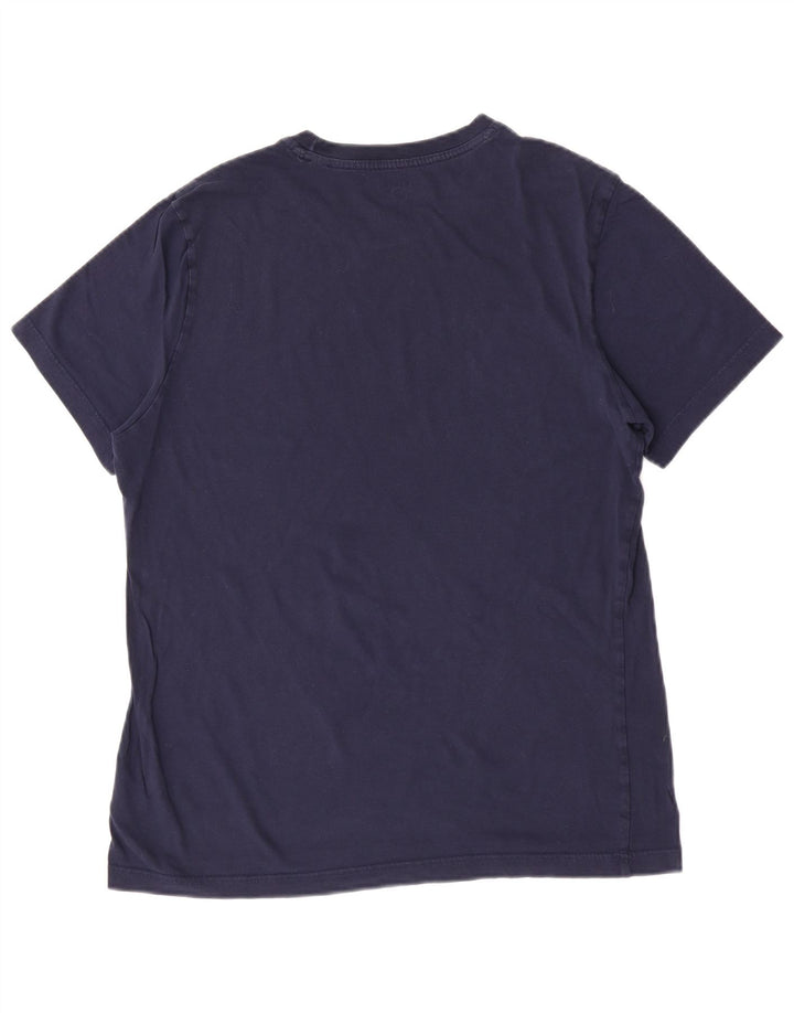 Ανδρικό T-Shirt Reebok Top Large Navy Blue από βαμβάκι