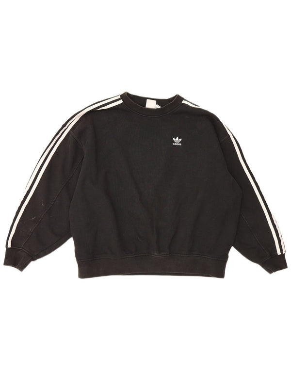 Γυναικείο φούτερ Adidas Oversized Jumper UK 6 XS Μαύρο βαμβακερό