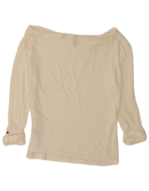 Woolrich Γυναικεία μανίκια 3/4 Oversized Off Shoulder Top UK 10 Small White