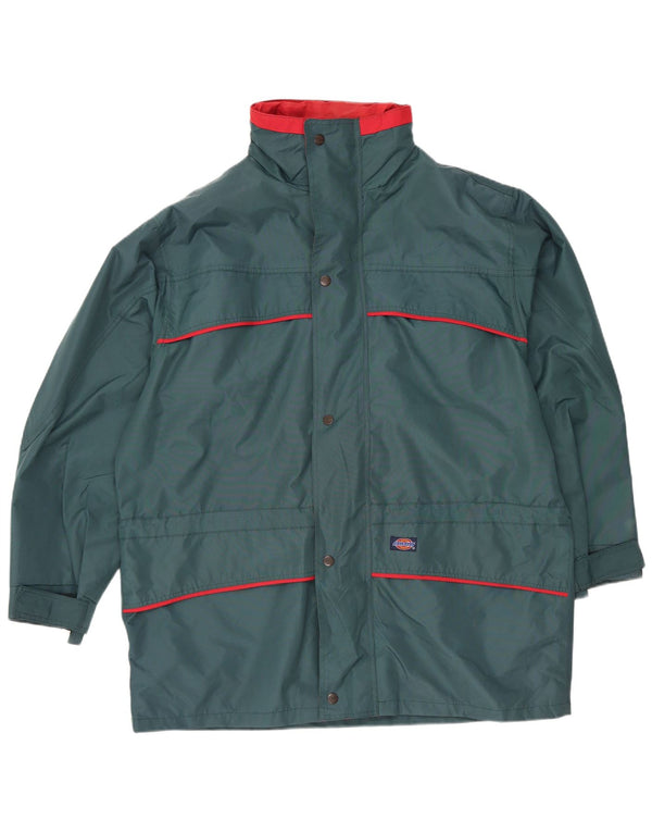 Ανδρικό μπουφάν βροχής με κουκούλα Dickies UK 38 Medium Green Nylon