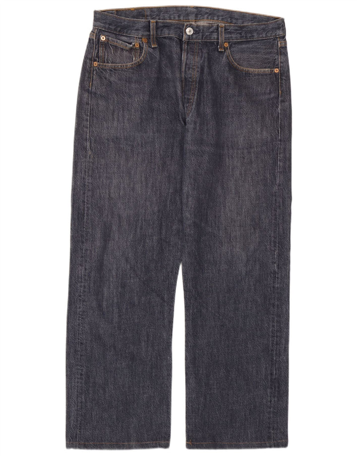 Levi's Mens 501 Straight Jeans W36 L28 Navy Blue