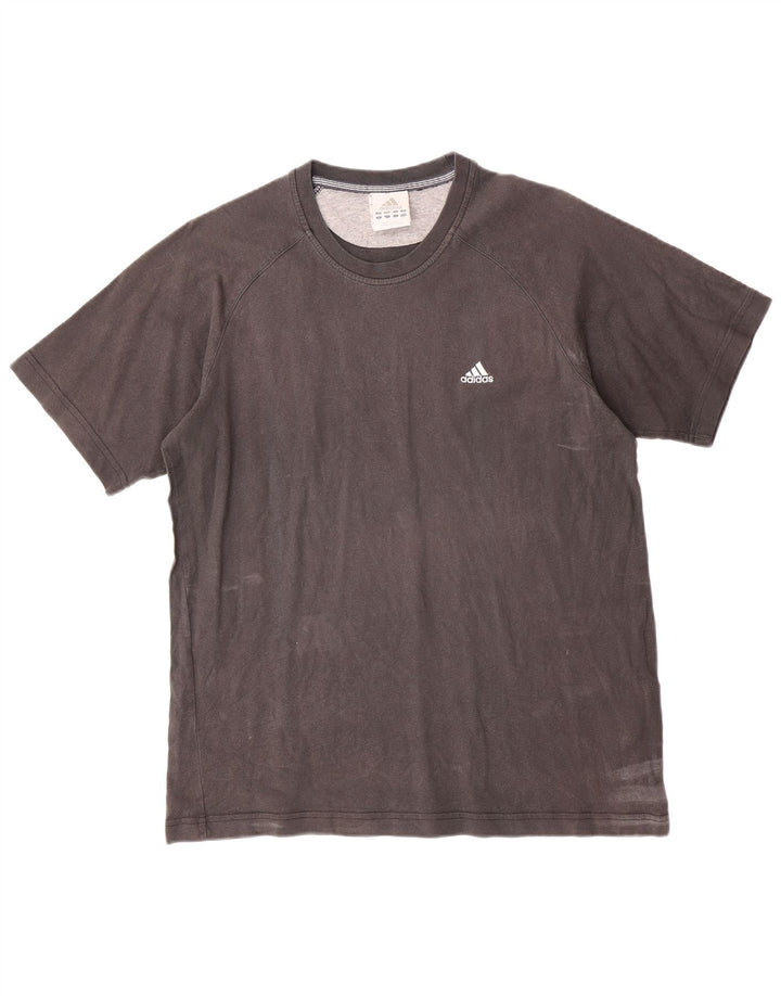 ADIDAS Mens T-Shirt Top Medium Grey Cotton