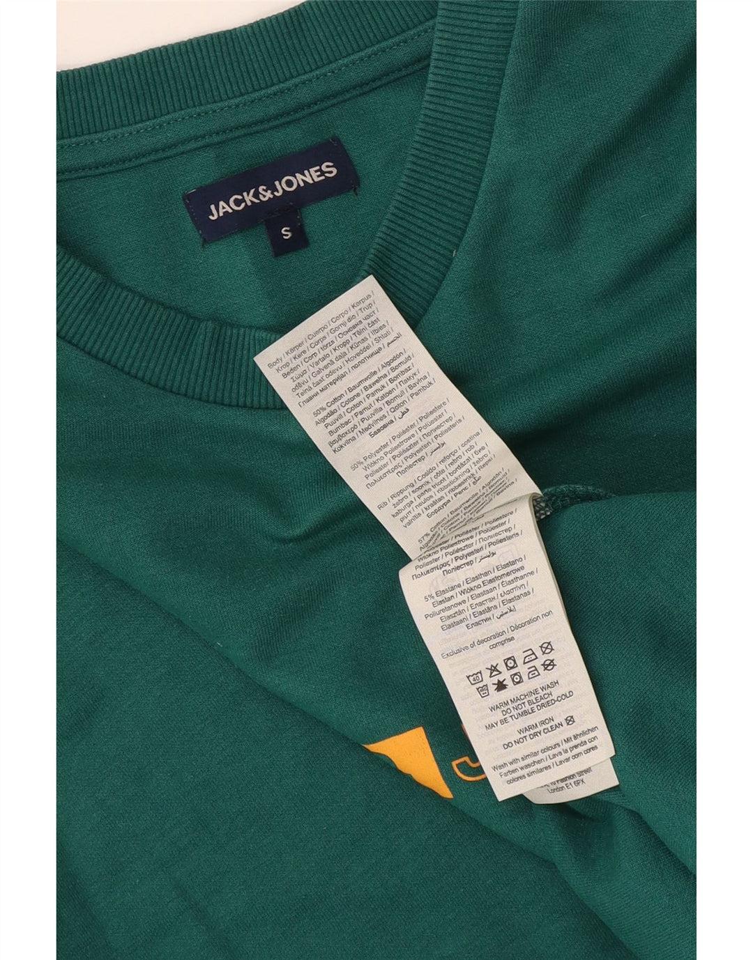 Jack & Jones Ανδρικό γραφικό φούτερ Jumper Μικρό πράσινο βαμβακερό