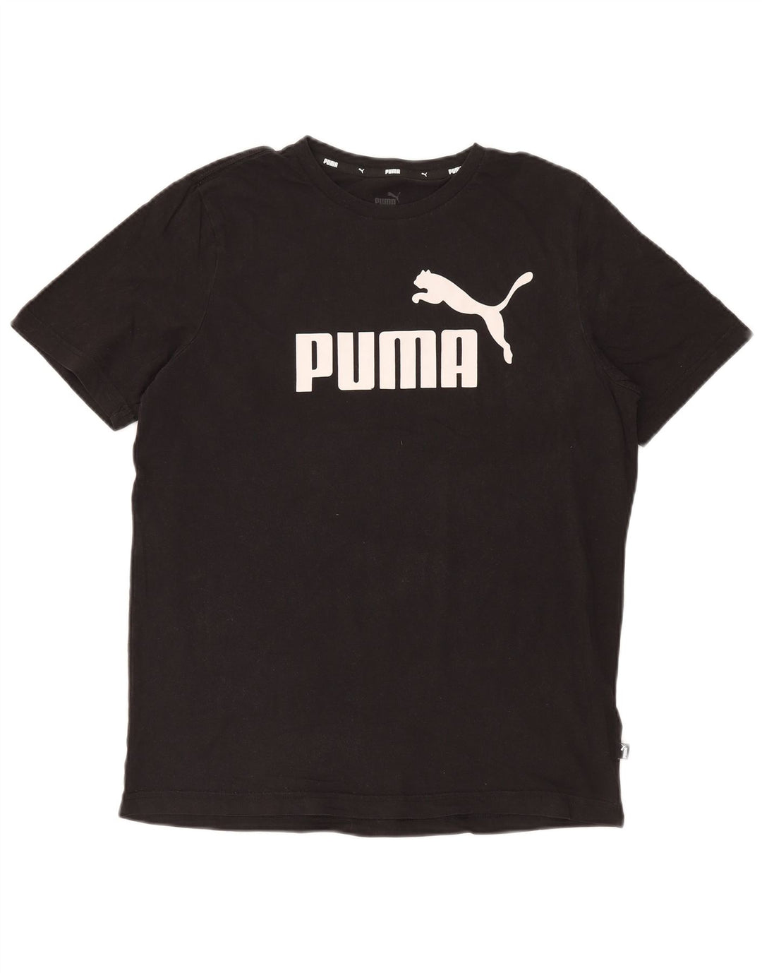 Ανδρικό γραφικό μπλουζάκι Puma, μεσαίο μαύρο βαμβακερό