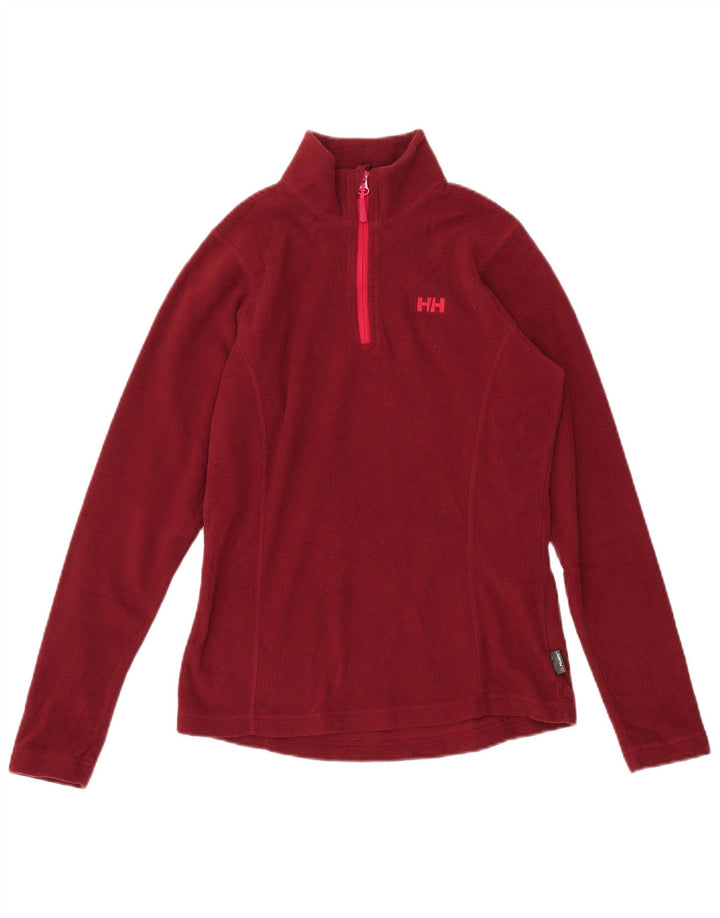 HELLY HANSEN Γυναικείο φερμουάρ φλις λαιμόκοψη UK 10 Small Maroon Polyester