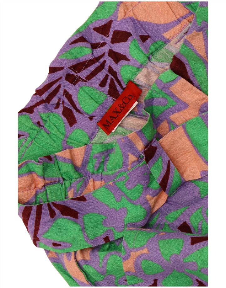 Max & Co. Γυναικείο Φαρδύ Παντελόνι Κάπρι W30 L22 Πολύχρωμο Floral