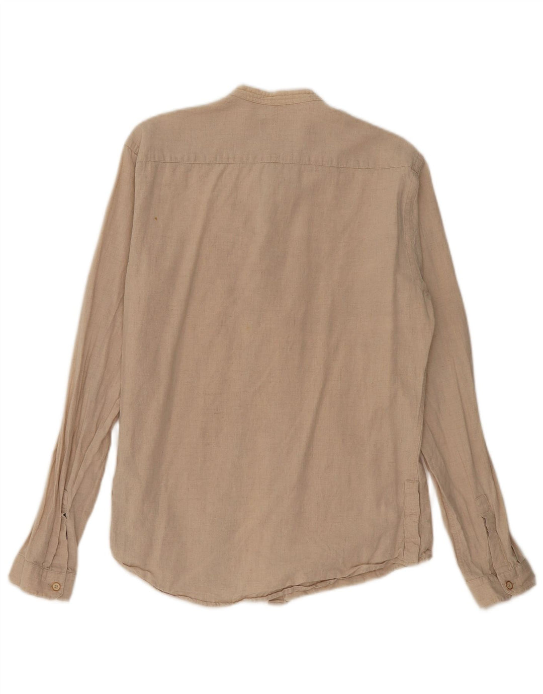 Ανδρικό πουκάμισο Zara Slim Fit Medium Beige Λινό