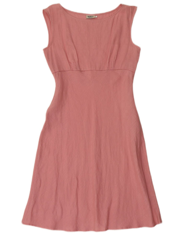 Γυναικείο φόρεμα Marella A-Line UK 12 Medium Pink Λινά