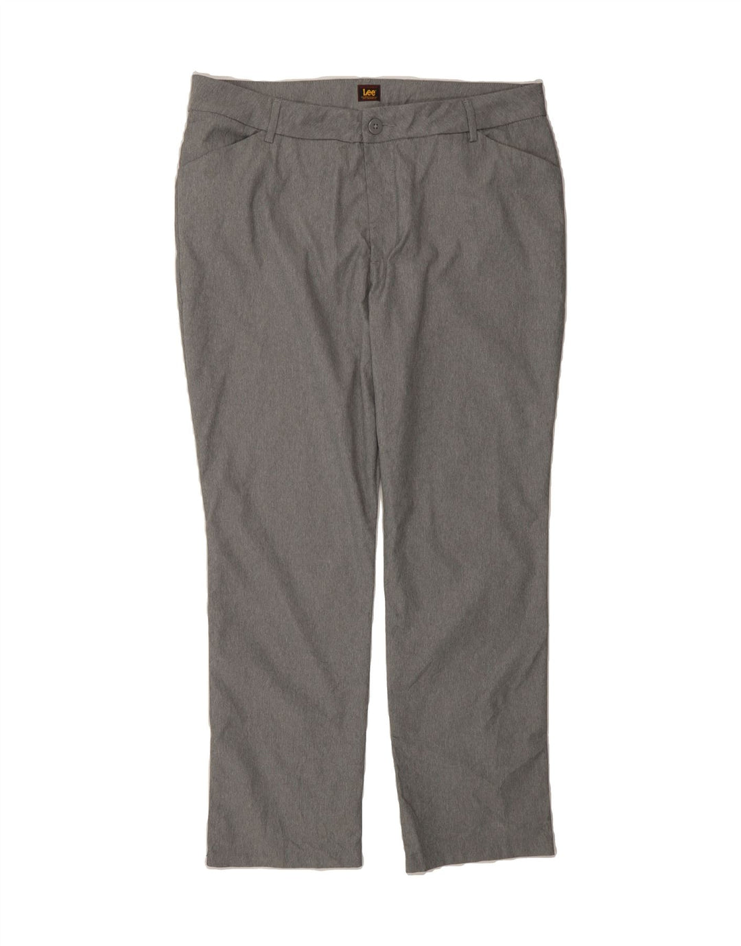 LEE Womens Slim Casual Trousers US 18 2XL W38 L30 Grey Polyester Vintage Lee and Second-Hand Lee from Messina Hembry 
