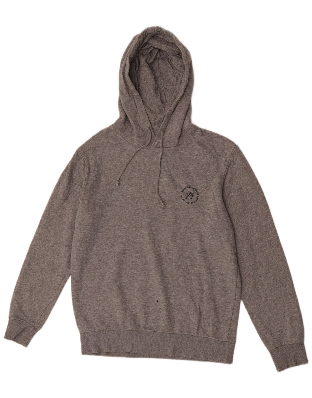 Jack & Jones Ανδρικό φούτερ με κουκούλα βαμβακερό μεσαίο γκρι