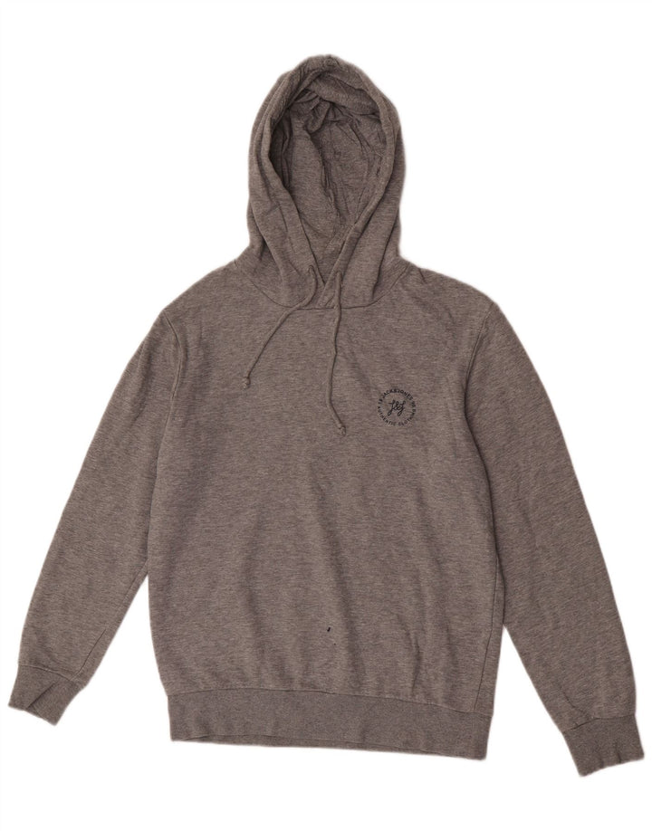 Jack & Jones Ανδρικό φούτερ με κουκούλα βαμβακερό μεσαίο γκρι