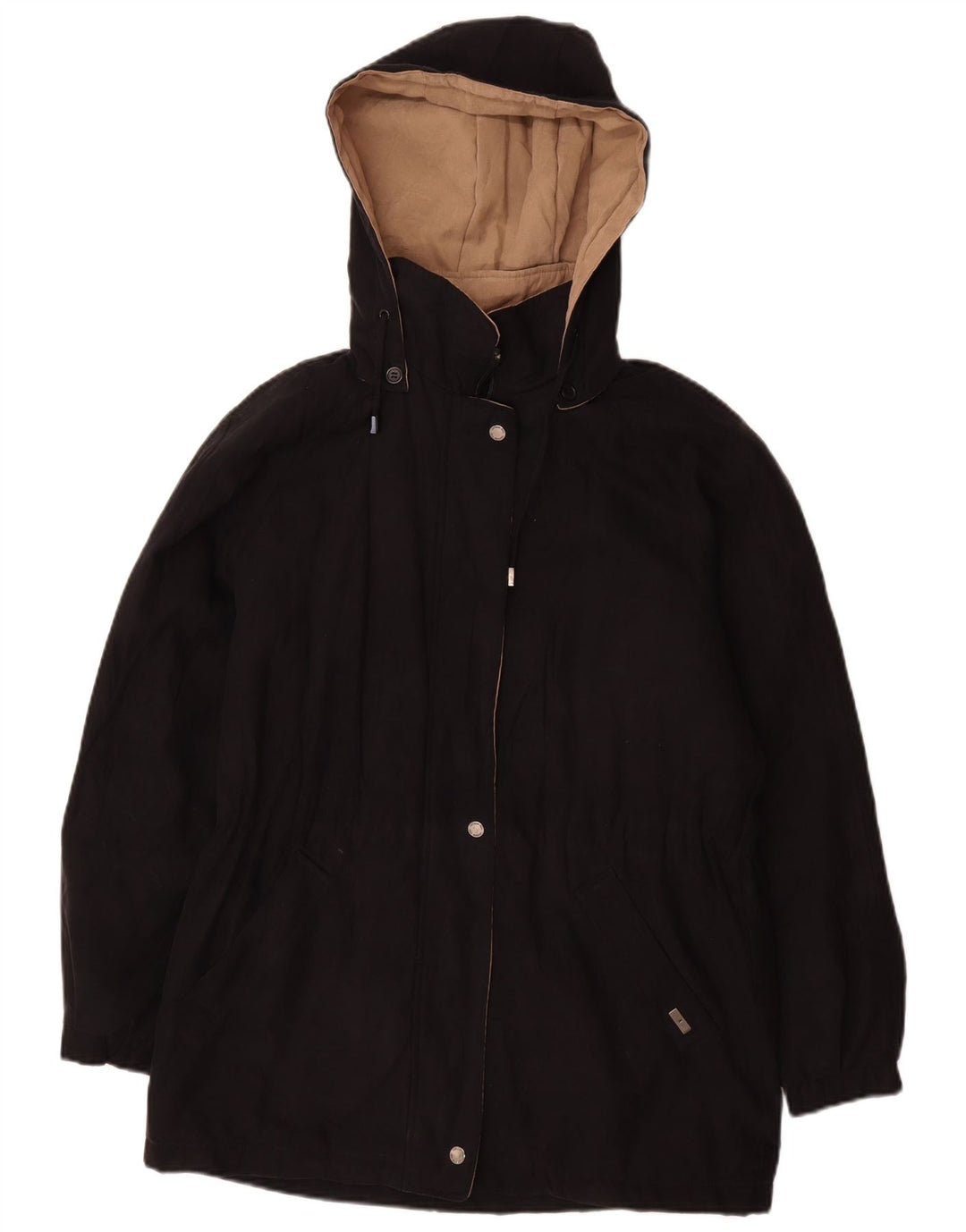 London Fog Γυναικεία κουκούλα Windbreaker Παλτό UK 10 Small Black Polyester