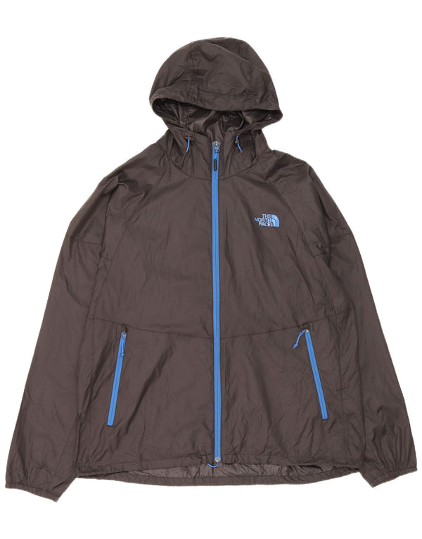 Ανδρικό μπουφάν βροχής με κουκούλα North Face UK 42 XL μαύρο πολυεστέρα