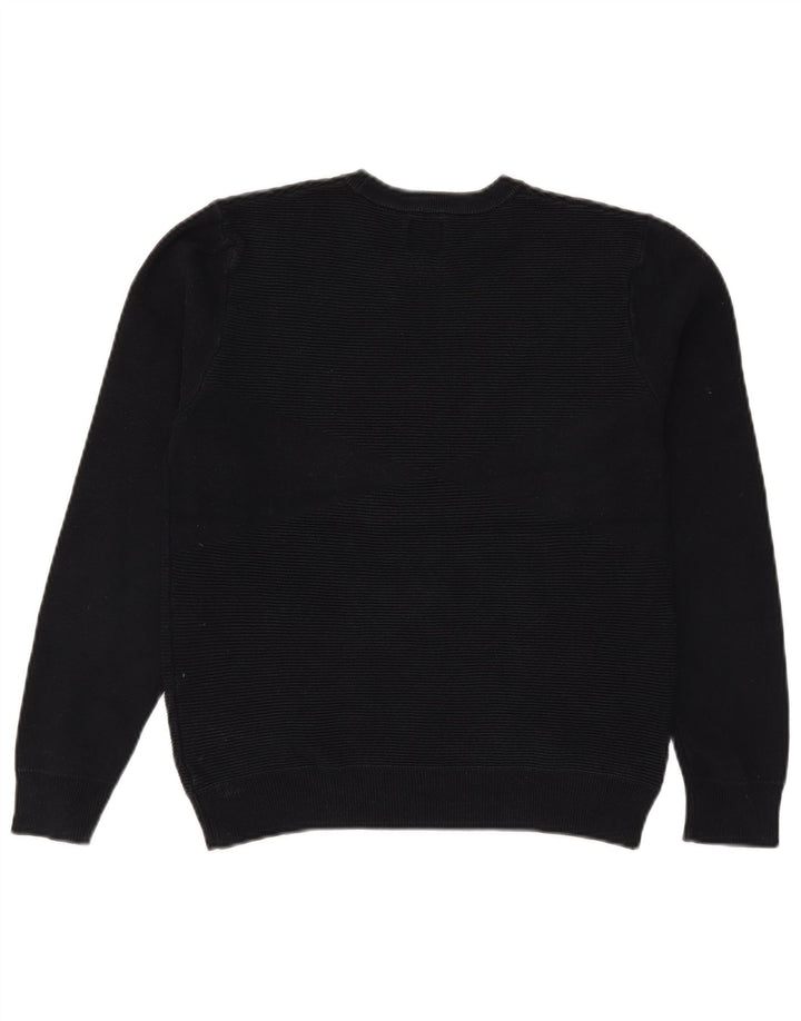 Zara Γυναικείο πουλόβερ με λαιμόκοψη UK 14 Medium Navy Blue