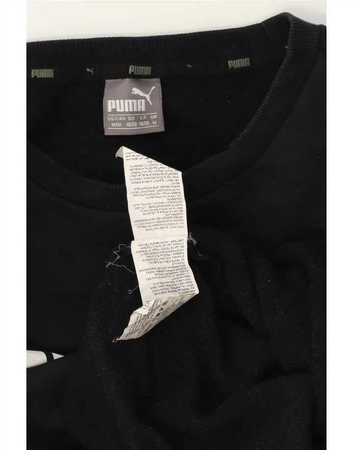 Ανδρικό γραφικό φούτερ Puma Jumper Μεσαίο μαύρο βαμβακερό