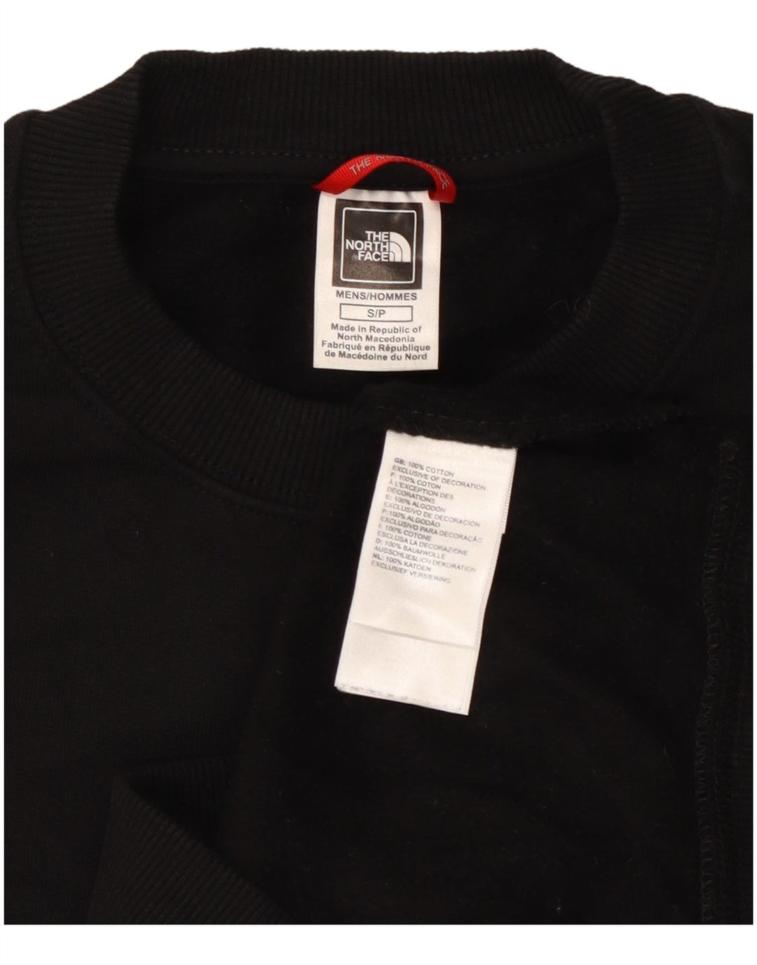 THE NORTH FACE Ανδρικό Φούτερ Jumper Μικρό μαύρο βαμβακερό