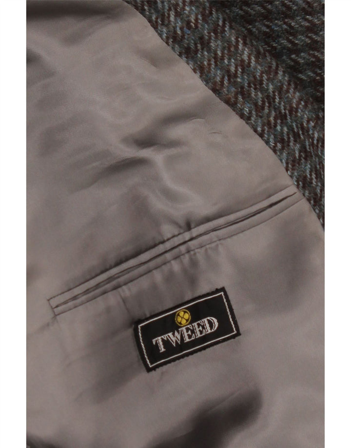 VINTAGE Ανδρικό σακάκι σακάκι με 2 κουμπιά UK 38 Medium Grey Houndstooth