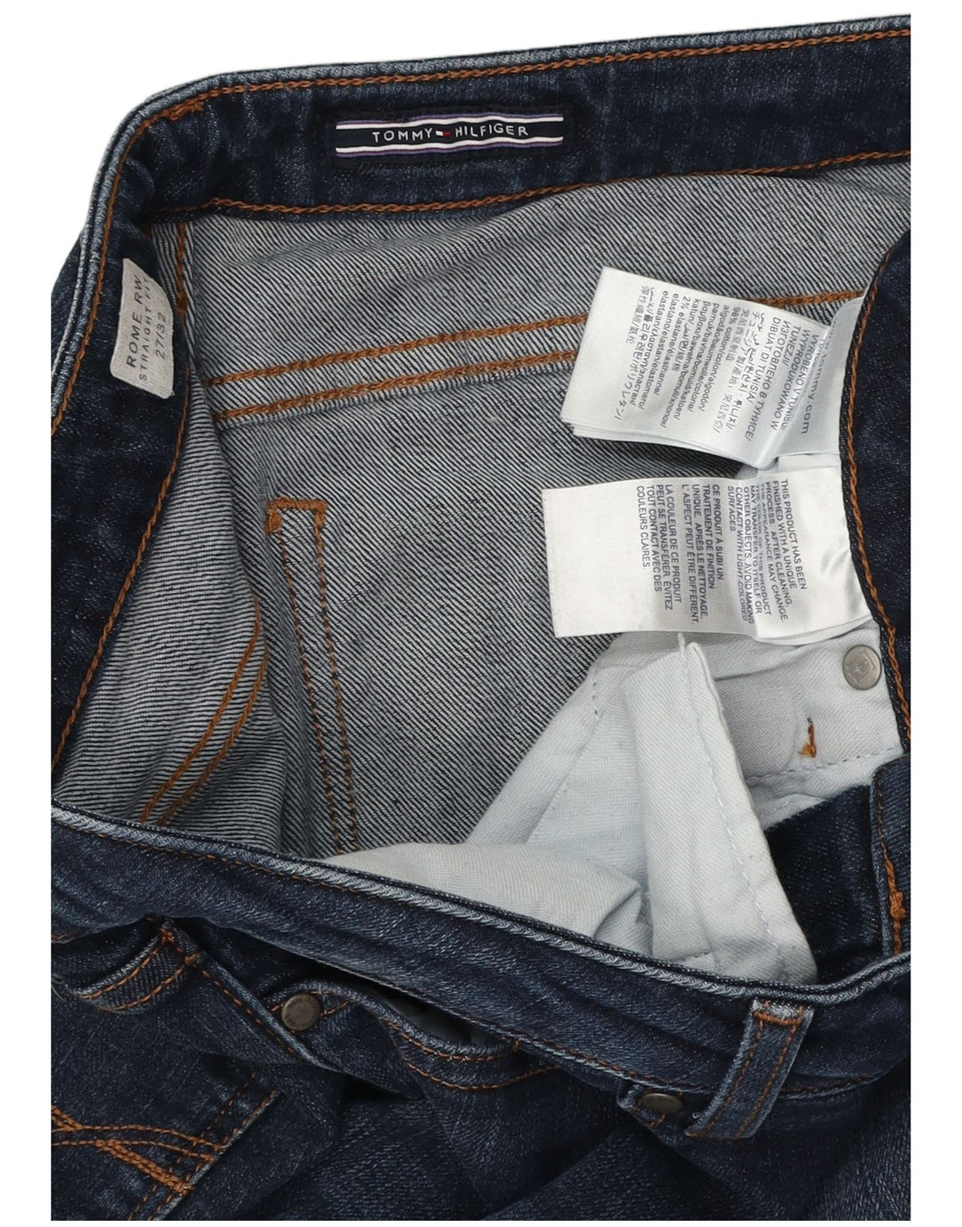 TOMMY HILFIGER Γυναικεία Rome RW Straight Jeans W27 L30 Navy Blue Cotton
