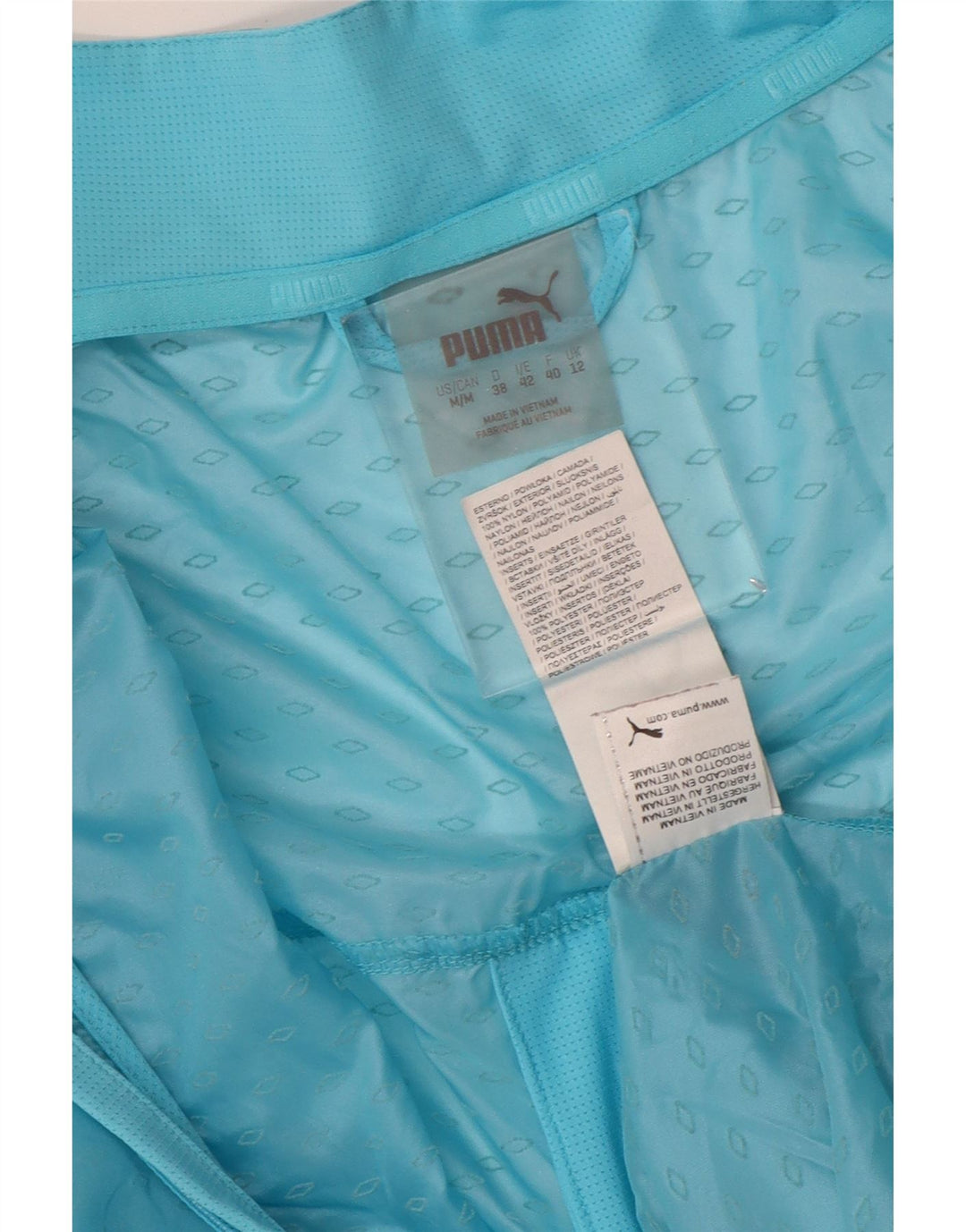 PUMA Γυναικείο μπουφάν βροχής UK 12 Medium Blue Nylon