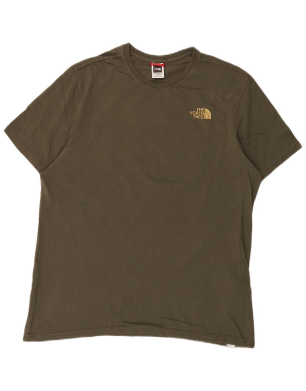 Ανδρικό γραφικό T-Shirt North Face Top Large Khaki Βαμβακερό