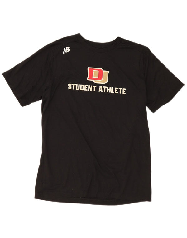 Ανδρικό γραφικό T-Shirt New Balance Top Large Μαύρο Πολυεστέρας