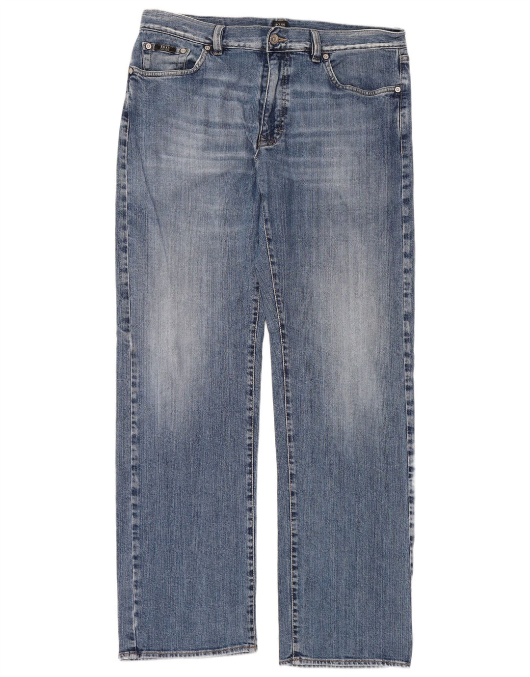 HUGO BOSS Ανδρικό Texas Straight Jeans W36 L34 Μπλε βαμβακερό