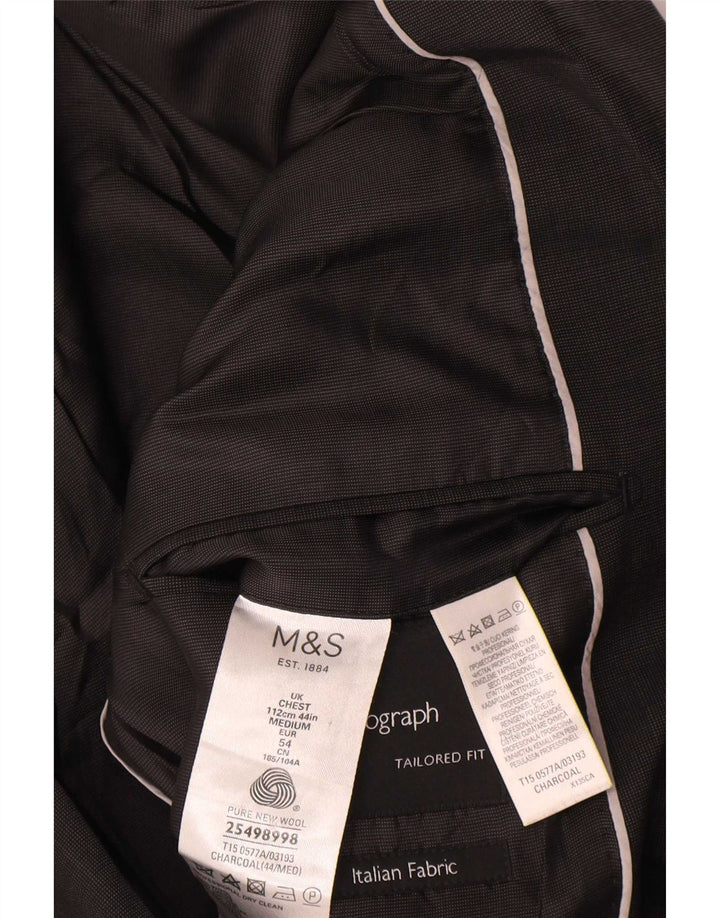 Marks & Spencer Ανδρικό αυτόγραφο μπουφάν blazer UK 44 XL μαύρο μαλλί