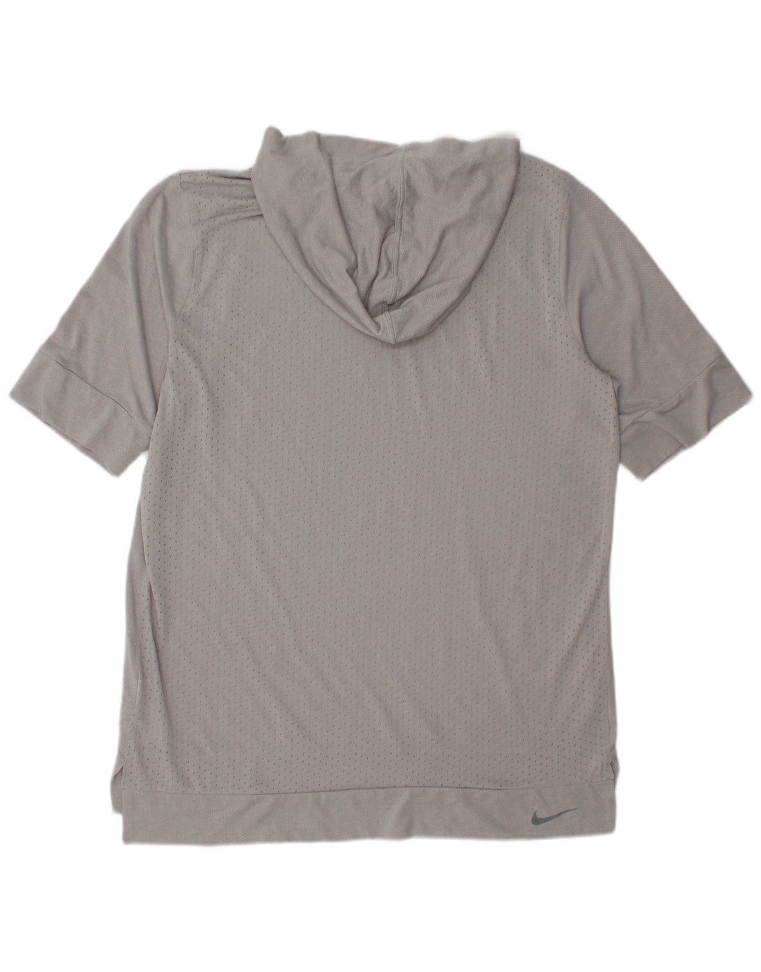 Ανδρικό μπλουζάκι Nike με κουκούλα Dri Fit, μεσαίο γκρι πολυεστέρας