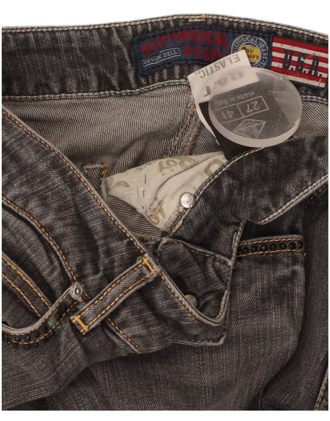 Roy Rogers Γυναικείο Slim Jeans W27 L33 Γκρι βαμβακερό