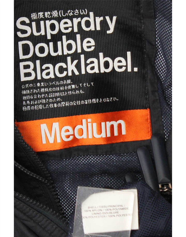 Superdry Γυναικείο μπουφάν βροχής UK 12 Medium Navy Blue Nylon